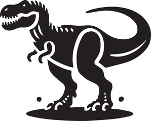 black dinosaur vector illustration, dinosaur bag icon, dinosaur silhouette vector black and white full body