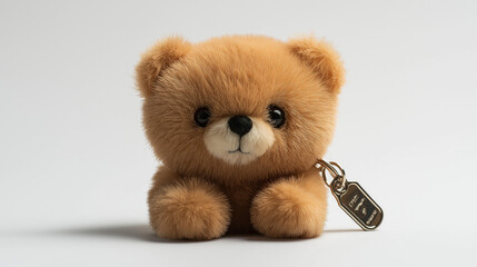teddy bear on white background, teddy bear keyring