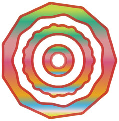 rainbow icon abstract pattern vector with complex shape