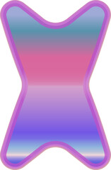 pink abstract shiny glow gradient flower frame