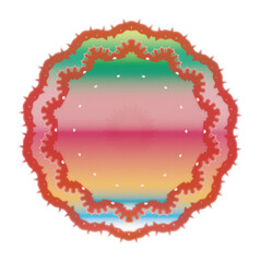 rainbow icon abstract pattern vector with complex shape