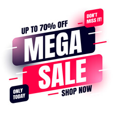 Mega Sale Up To 70 Off banner