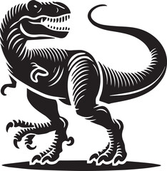 black dinosaur vector illustration, dinosaur bag icon, dinosaur silhouette vector black and white full body