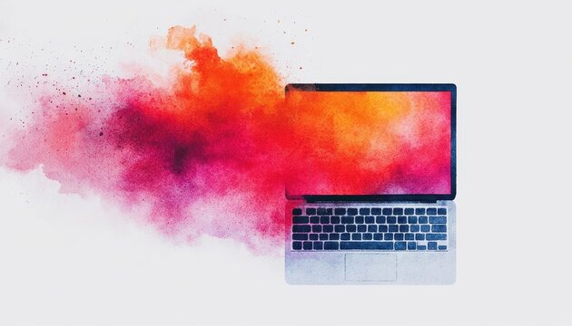 marketing automation and email marketing strategy. Marketing automation, AI-driven email campaign optimization, futuristic analytics, Watercolor style