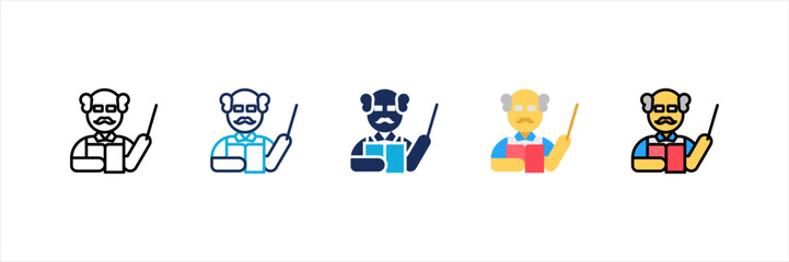 Teacher Multi Style Icon Set