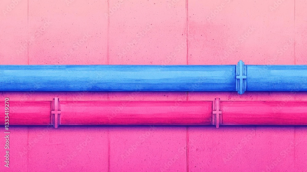 Poster sale management pipeline strategy. a surreal watercolor vision of a high-tech sales pipeline, where 
