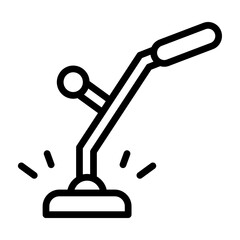 Metal Detector Vector Line Icon Design