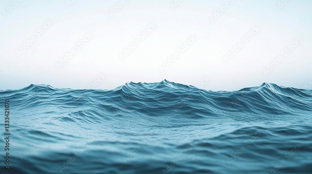 Poster serene abstract blue wave background with soft texture and calmness