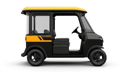 Fototapeta premium Black and Yellow Low-Speed Vehicle