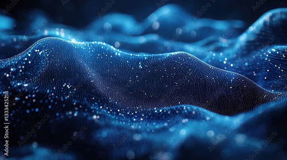 Aufkleber abstract azure blue background with fluid light and sparkling effect