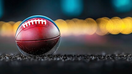 American Football in Sphere  Game Day  Stadium Lights  Sport