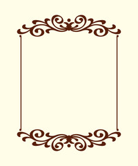 1122.eps  vintage frame with floral ornament vector