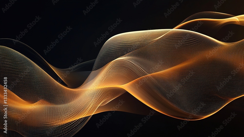 Poster soft abstract background with flowing lines and light effects
