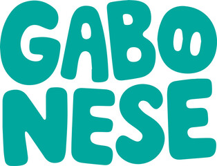 Gabonese Text Art.