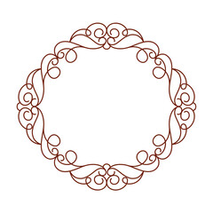 1134.eps  round frame with floral elements