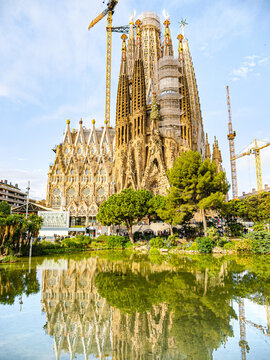Sagrada Familia in Barcelona,  Spain