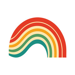 Colorful Retro Rainbow Design for Modern Decor  retro t-shirt design