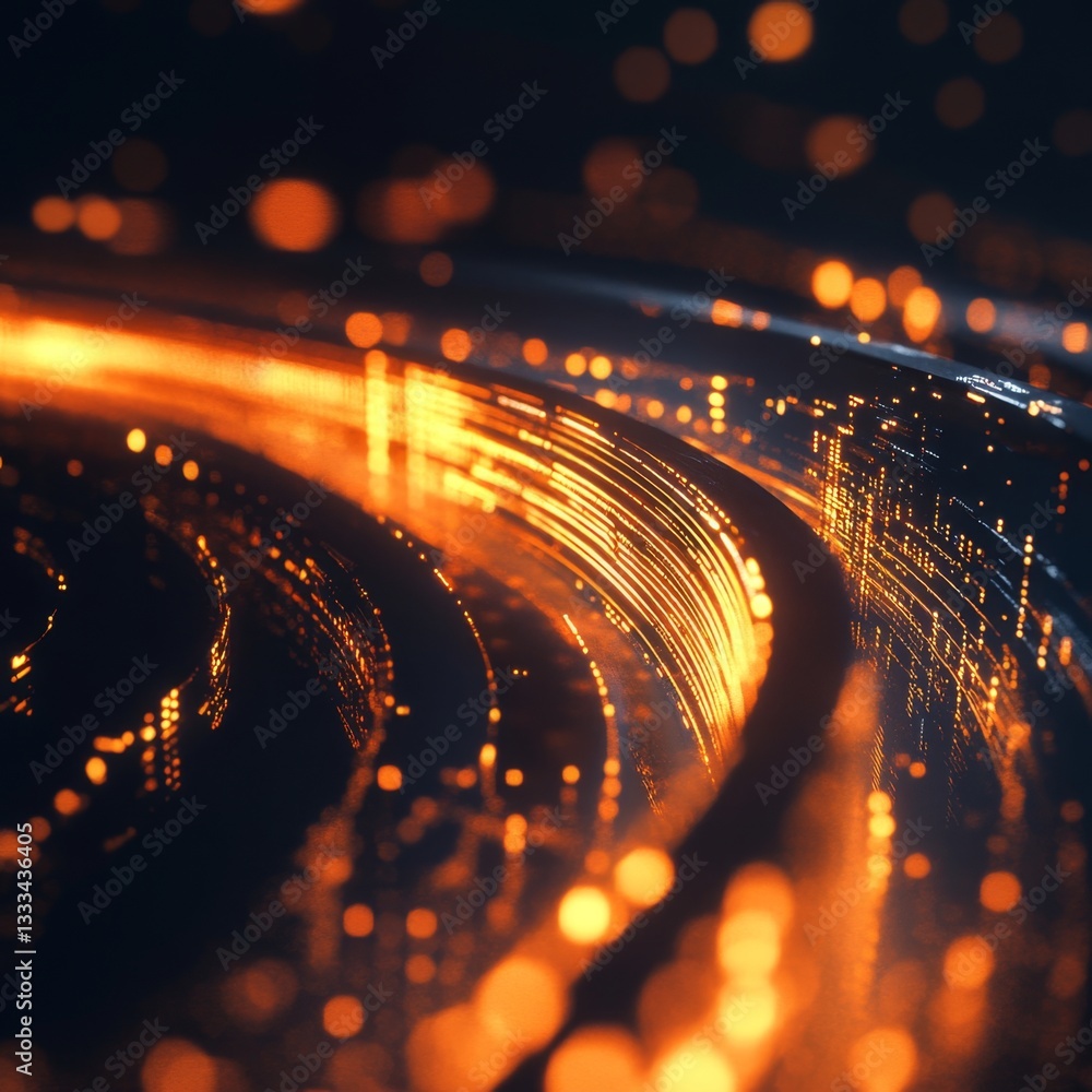 Poster stunning 3d render of futuristic light design in dynamic motion