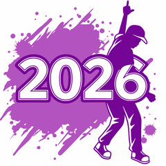 Fototapeta premium Splashy 2026 Text Effect for Digital & Prin