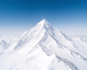 Snow Peak Aerial View for Mountain Range.