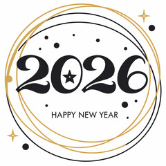 Trendy and Chic 2026 Celebration Typography