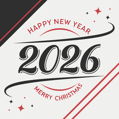Bold Typography 2026 Celebration Graphic