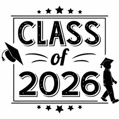 Minimalist Class of 2026 Textured Print Design