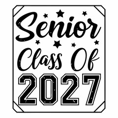 Distressed Block Letter Senior Class of 2027