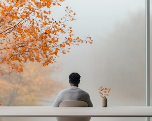 Autumn Contemplation: Office View.