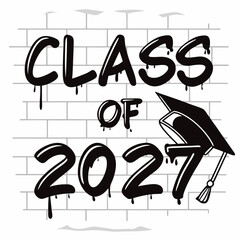 Cool and Modern Class of 2027 Urban Style Logo