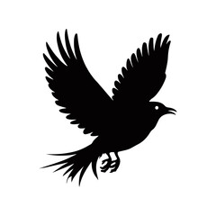 Obraz premium flying bird silhouette vector