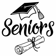 Handwritten Calligraphy Seniors Graduation Design