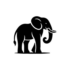 Elephant Silhouette Vector.