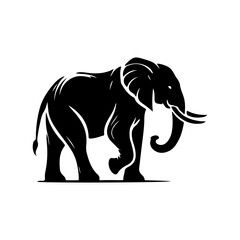 Elephant Silhouette Vector.