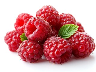 Fresh raspberries harvested kitchen table food photography bright light