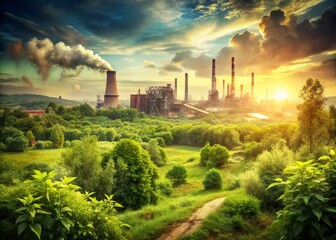 Vintage Photo: Sustainable Environment, Net Zero Emissions Goal