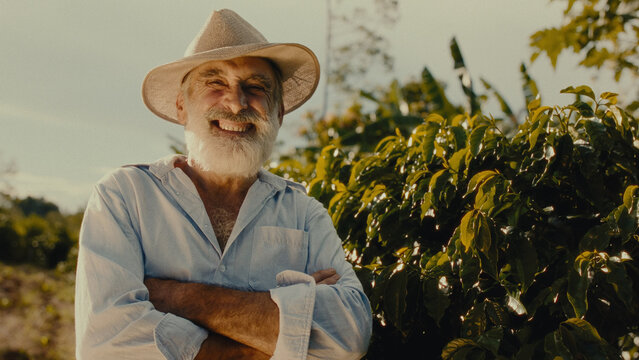 Portrait of a farmer on a farm in Brazil