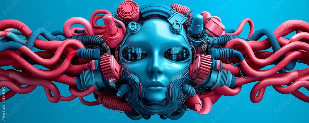 Poster a hyper-modern utopia where reality melts into streams of luminescent data, iridescent technology, a