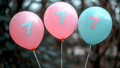 Three Balloons for Number Seven, Outdoors.