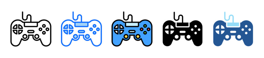 Video Game Controller Icon Set Multiple Style Collection