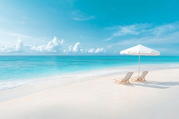 Tropical beach relaxation for sunny day.