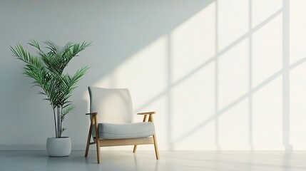Fototapeta premium Minimalist Interior Design with Smooth White Gray Gradient Wall