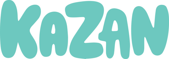 Kazan City Name Typography.