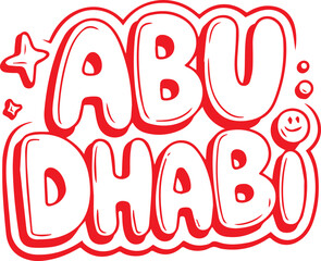 Abu Dhabi Comic Text.