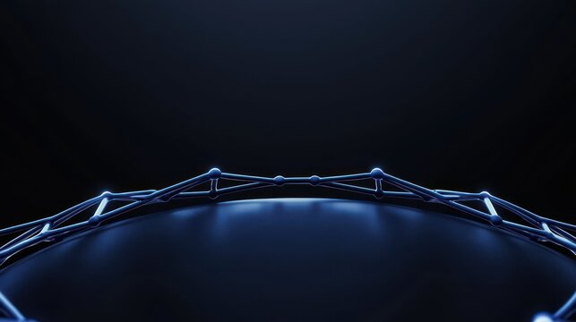 Futuristic Bridge Design: An elegantly crafted bridge structure glows with an ethereal blue light, hinting at a future of engineering innovation.