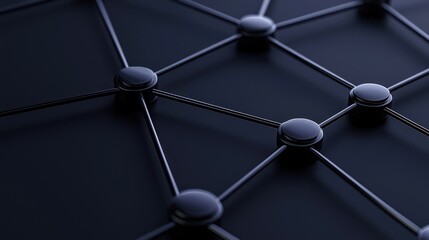 Digital Network Connection: A modern visualization of a digital network, with interconnected nodes and lines, represents the core of communication and connection. 
