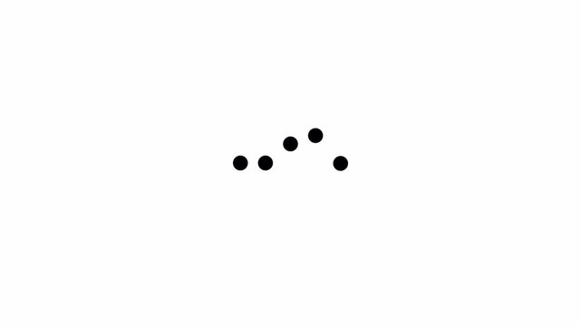 loading animation with many dots bouncing slowly and looping