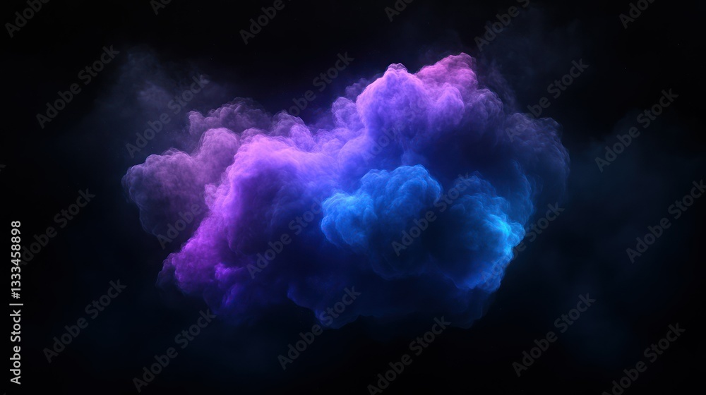 Poster celestial nebula: a vibrant and dynamic nebula shimmers in the deep expanse of space, showcasing a s