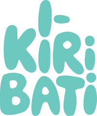 Kiribati Text Art.