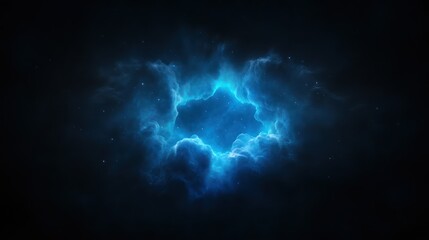 Nebula Gateway: A mesmerizing display of swirling nebula forming a radiant blue gateway in the vast expanse of the cosmos, inviting exploration and igniting the imagination. 